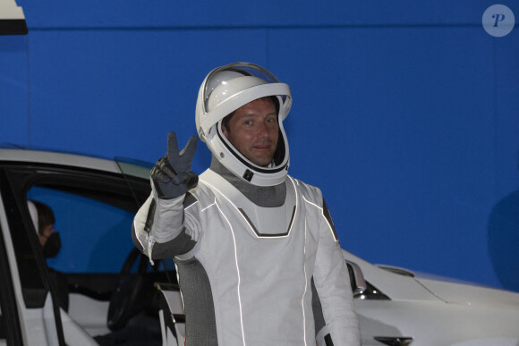L'astronaute de l'Agence spatiale européenne, Thomas Pesquet, avant le lancement de la mission Crew-2 à Cap Canaveral, Floride, Etats-Unis.