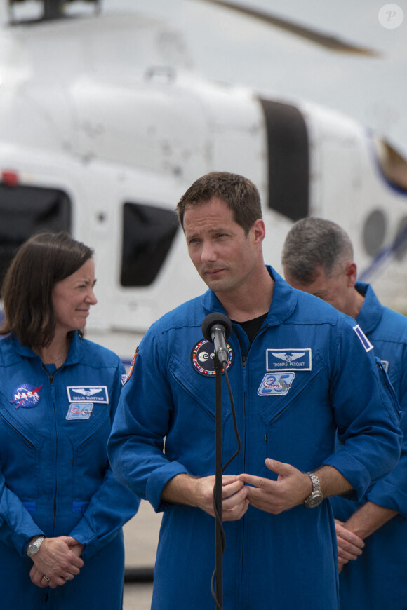 L'astronaute de l'Agence spatiale européenne, Thomas Pesquet, avant le lancement de la mission Crew-2 à Cap Canaveral, Floride, Etats-Unis, le 23 avril 2021.