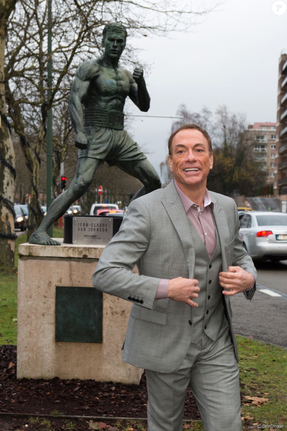 Jean-Claude Van Damme - Jean-Claude Van Damme fait la promotion de la série d'Amazon intitulée "Jean-Claude Van Johnson" à Bruxelles, le 15 décembre 2017.
