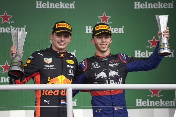 Max Verstappen et Pierre Gasly -au Grand Prix de Formule 1 du Brésil à Sao Paulo, le 17 novembre 2019.