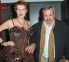 Natacha Polony et son mari Perico Legasse au défilé du 19e salon du chocolat 2013 à la Porte de Versailles à Paris le 29 octobre 2013.