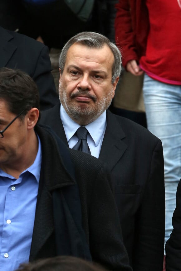 Perico Legasse (mari de Natacha Polony) - Obsèques du journaliste Philippe Cohen au Père Lachaise à Paris. Le 25 octobre 2013