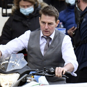 Exclusif - Tom Cruise - Tournage du film "Mission Impossible 7" dans les rues de Rome.