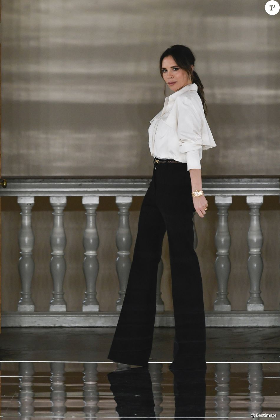 Victoria Beckham - Défilé Victoria Beckham lors de la fashion week de Londres, le 16 février 2020.