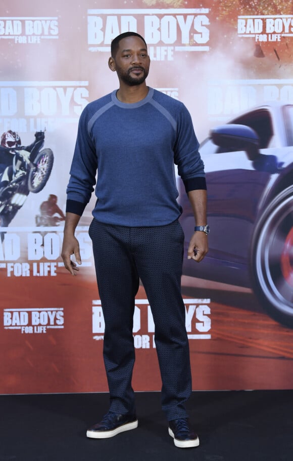 Will Smith lors du photocall du film "Bad Boys For Life" à Madrid, Espagne, le 8 janvier 2020.