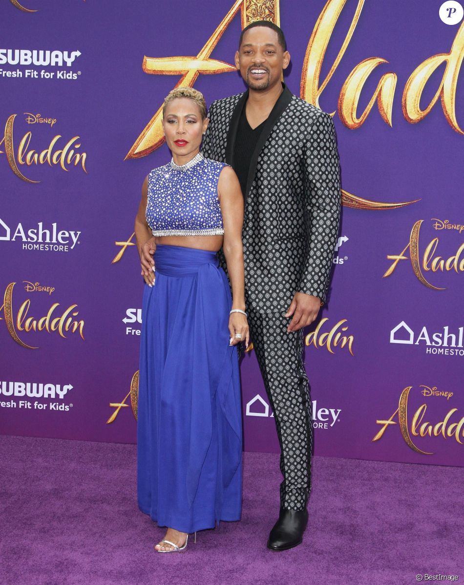 Jada Pinkett Smith et son mari Will Smith à la première du film Aladdin au El Capitan Theatre dans le quartier de Hollywood à Los Angeles, le 21 mai 2019