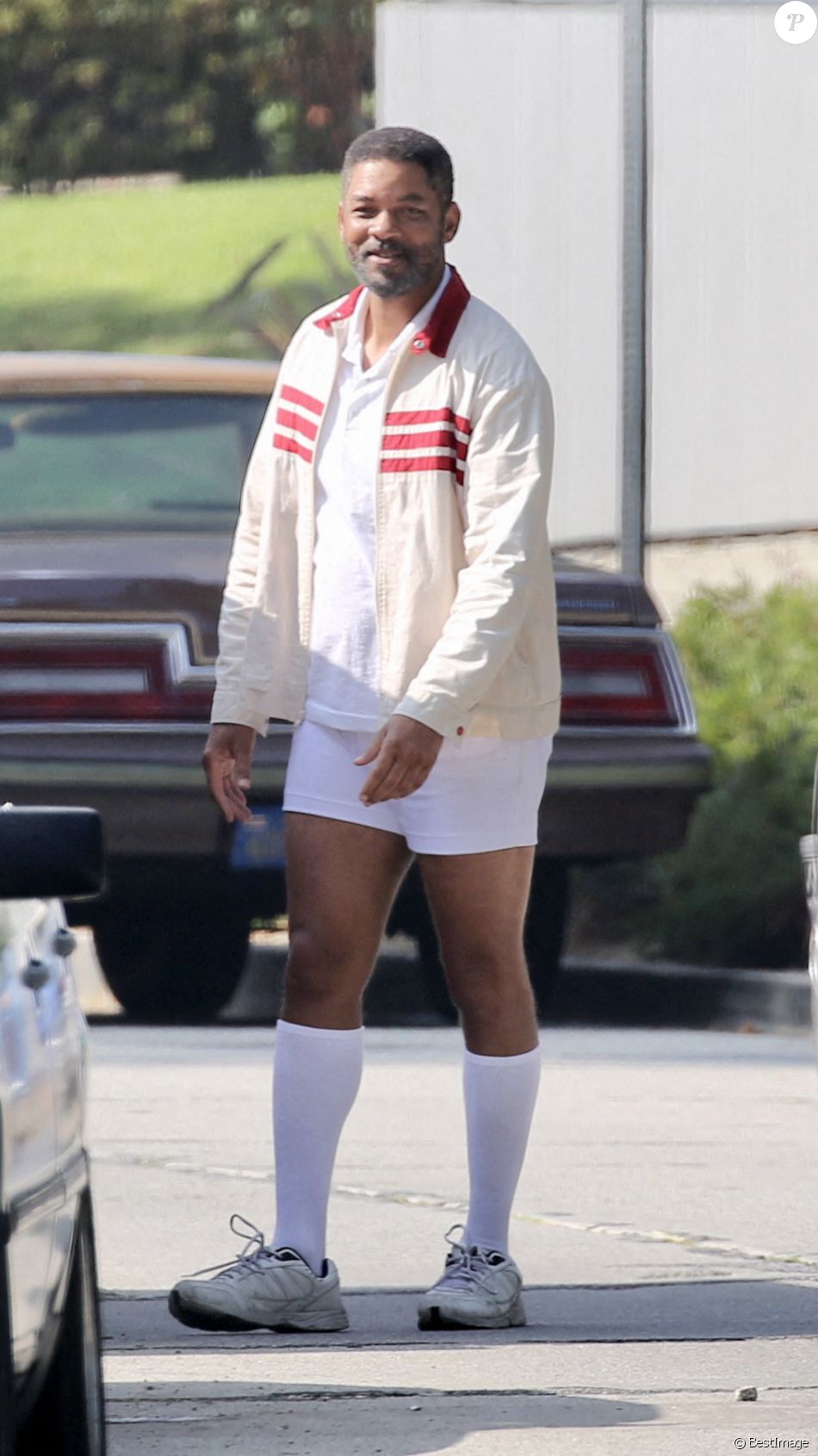 Will Smith sur le tournage de King Richard (Richard William) à Los Angeles, le 19 octobre 2020