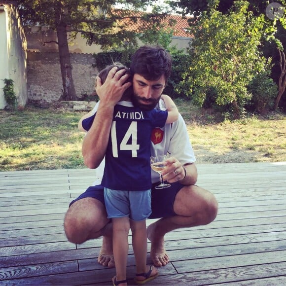 Vincent de "Koh-Lanta" avec l'un de ses fils sur Instagram, juillet 2018