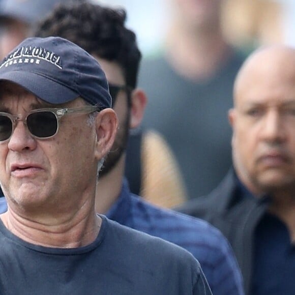 Exclusif - Tom Hanks et sa femme Rita Wilson prennent un verre au North Bondi RSL Club après une balade sur les quais à Sydney le 6 mars 2020.