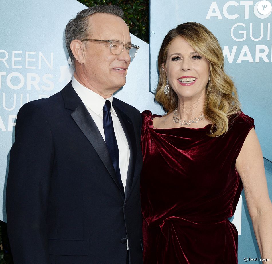Tom Hanks et sa femme Rita Wilson - Photocall - 26ème cérémonie annuelle des "Screen Actors Guild Awards" ("SAG Awards") au "Shrine Auditorium" à Los Angeles, le 19 janvier 2020.