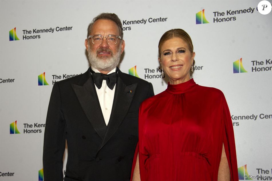 Tom Hanks et sa femme Rita Wilson lors du dîner d'artiste officiel en l'honneur des récipiendaires de la 42ème cérémonie annuelle du Kennedy Center Honors à Washington D.C, le 7 décembre 2019.