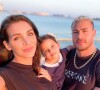 Julia Paredes avec son mari Maxime et leur fille Luna, le 14 février 2021