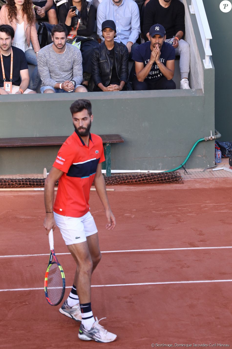 La chanteuse Shy'm est venue soutenir son compagnon Benoît Paire lors des internationaux de tennis de Roland Garros à Paris le 4 juin 2017. © Dominique Jacovides-Cyril Moreau/Bestimage