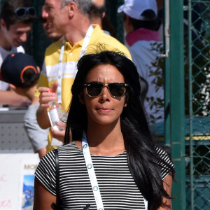 La chanteuse Shy'm était présente au Monte Carlo Country Club à Roquebrune Cap Martin le 14 avril 2016 pour soutenir son fiancé le tennisman français Benoît Paire.
