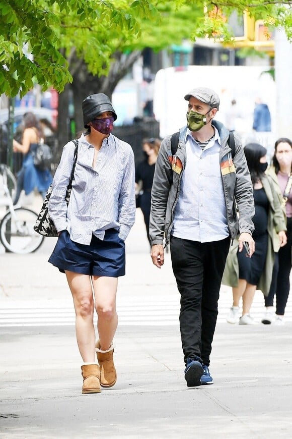 Katie Holmes et son ami Michael Fitzgerald à New York. Le 4 mai 2021.