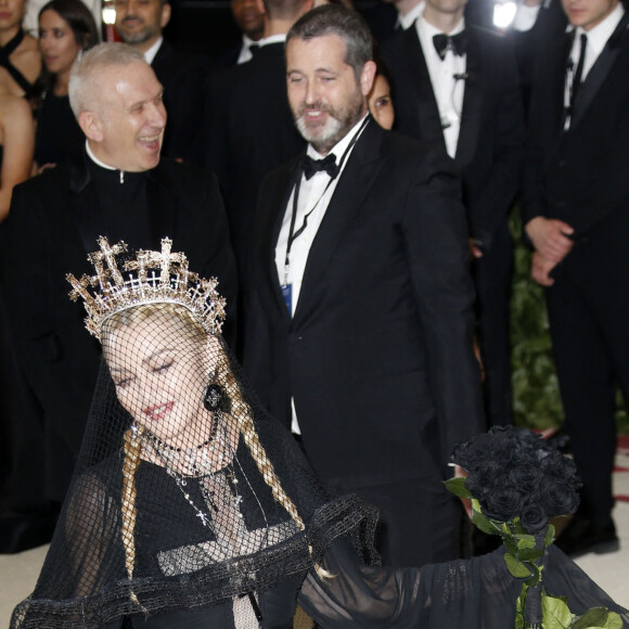Madonna au Met Gala 2018 célébrant l'ouverture de l'exposition Heavenly Bodies: Fashion and the Catholic Imagination, au Metropolitan Museum of Art à New York, le 7 mai 2018. © Charles Guerin / BestimageUSA