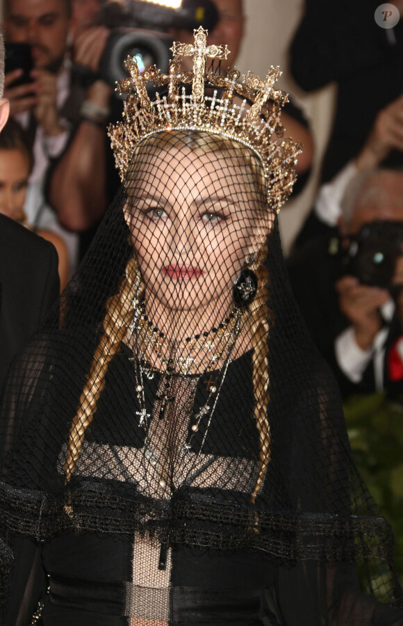 Madonna à l'ouverture de l'exposition Heavenly Bodies: Fashion and the Catholic Imagination à New York, le 7 mai 2018. © Nancy Kaszerman via ZUMA Wire / Bestimage