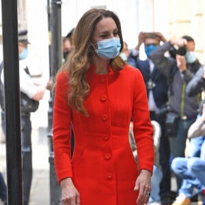 Kate Catherine Middleton, duchesse de Cambridge, à son arrivée à la National Portrait Gallery à Londres. Le 7 mai 2021