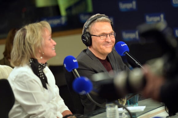 Exclusif - Muriel Hees et Laurent Ruquier - Enregistrement d'une émission animée par Nikos Aliagas et Sonia Mabrouk lors de la journée spéciale du 60ème anniversaire de la radio Europe 1 à Paris le 4 février 2015.