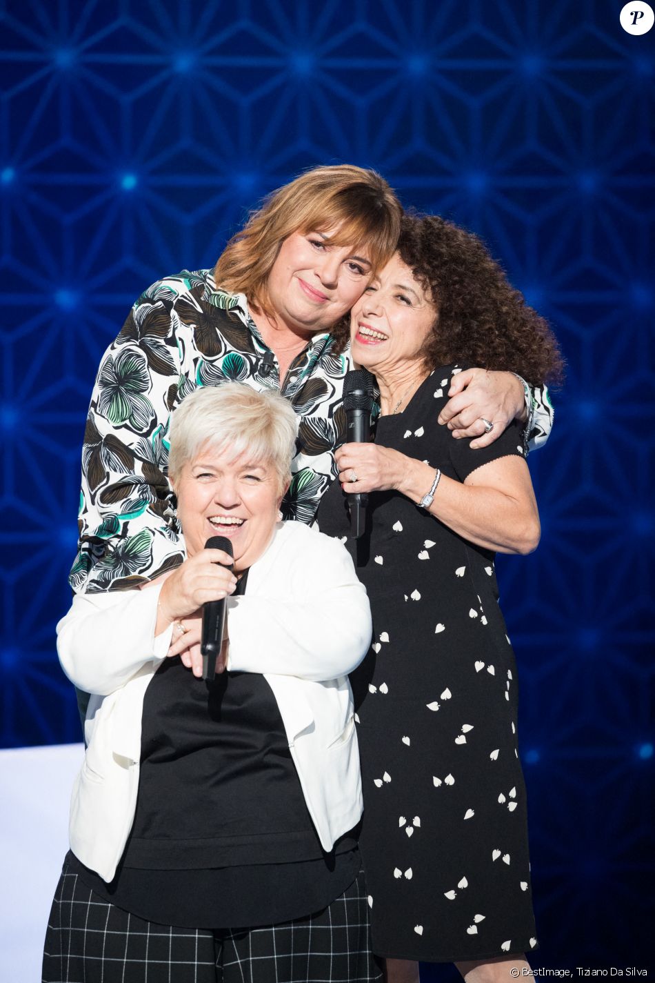 Trio Mimie Mathy Michèle Bernier Isabelle De Botton Exclusif - Michèle Bernier et sa surprise Mimie Mathy, Isabelle De
