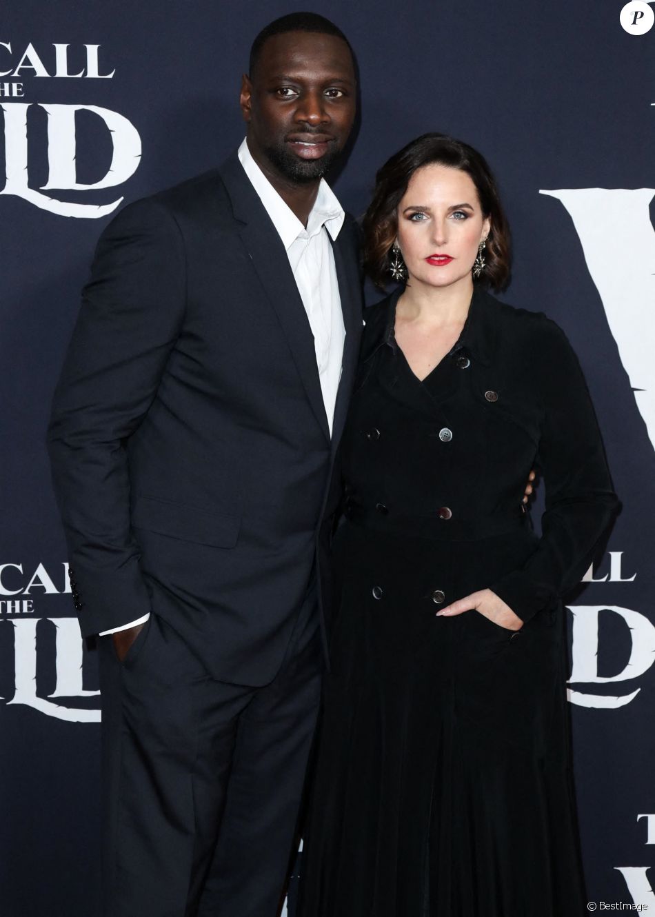 Omar Sy et sa femme Hélène à la première du film "The Call of the Wild" à Los Angeles, le 13 février 2020.