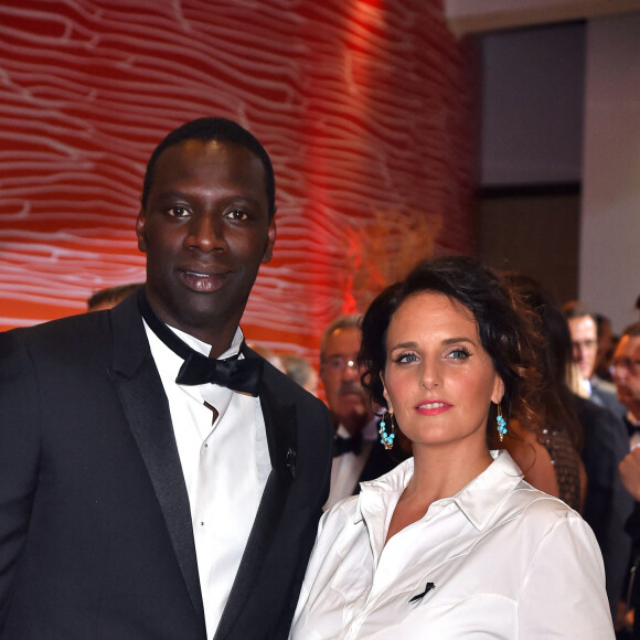 Info ( Omar Sy bientôt papa pour la 5 ème fois, sa femme Hélène est enceinte) - Omar Sy et sa femme Hélène - 68ème gala de la croix rouge Monégasque dans la salle des Etoiles du Sporting Monte-Carlo à Monaco, le 23 juillet 2016. © Bruno Bebert/Bestimage