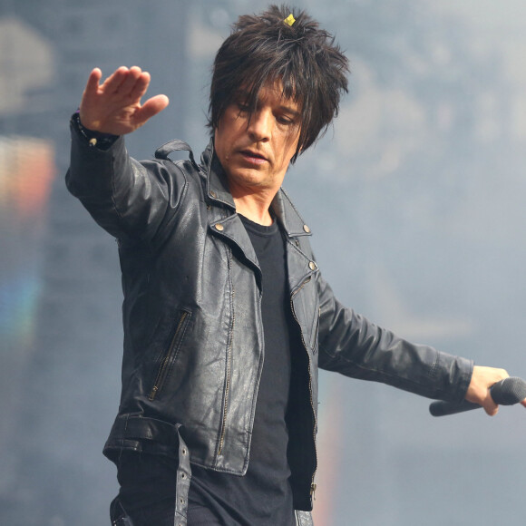 Nicola Sirkis et son groupe Indochine en concert au Stade France à Paris. Le 27 juin 2014