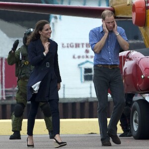 Kate, duchesse de Cambridge, et son mari le prince William à Summerside au Canada. Le 4 juillet 2011.