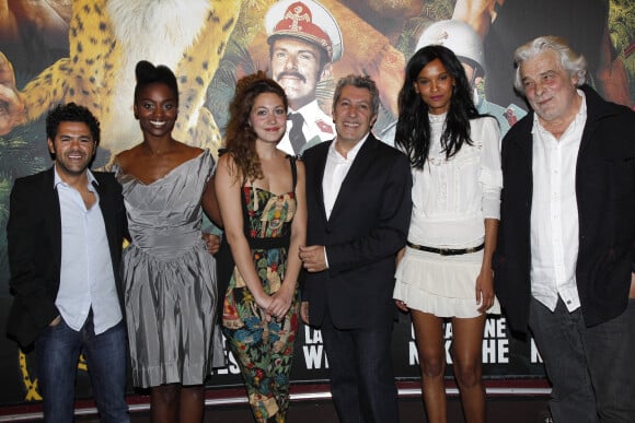 Jamel Debbouze, Aissa Maiga, Louise et Alain Chabat et Liya Kebede- avant première du film "Sur la piste du Marsupilami" au Gaumont Marignan à Paris, le 26 mars 2012. 