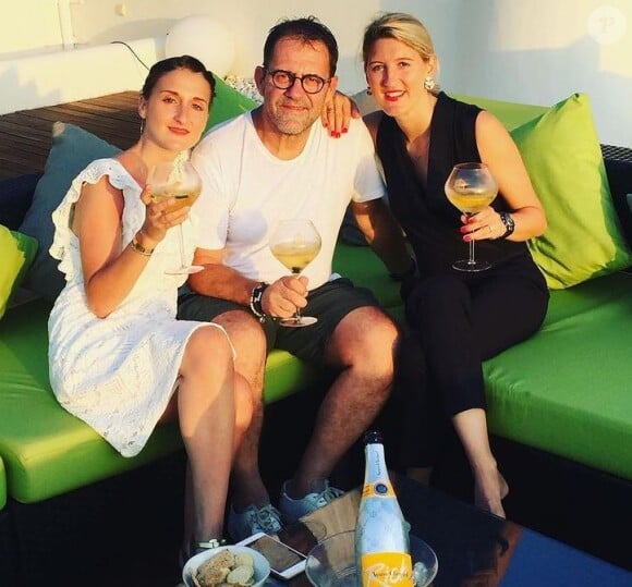 Michel Sarran avec ses filles Emma et Camille