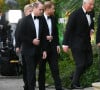 Le prince William, duc de Cambridge, le prince Harry, duc de Sussex, le prince Charles, prince de Galles lors de la première mondiale de la série Netflix "Our Planet" au Musée d'histoire naturelle de Londres le 4 avril 2019.