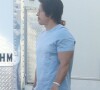 Mark Wahlberg arrive sur le tournage du film Father Stu à Van Nuys