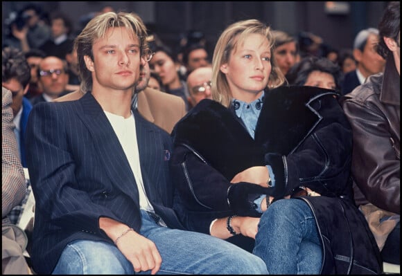 David Hallyday et Estelle Lefébure en 1989.