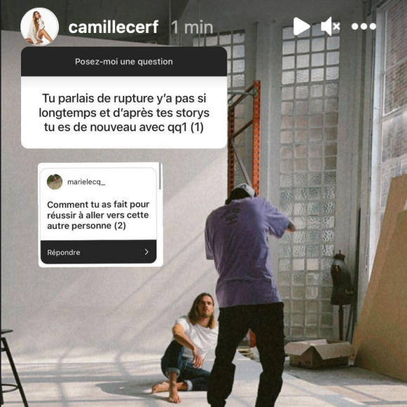 Camille Cerf répond à une question sur son couple, le 17 mai 2021