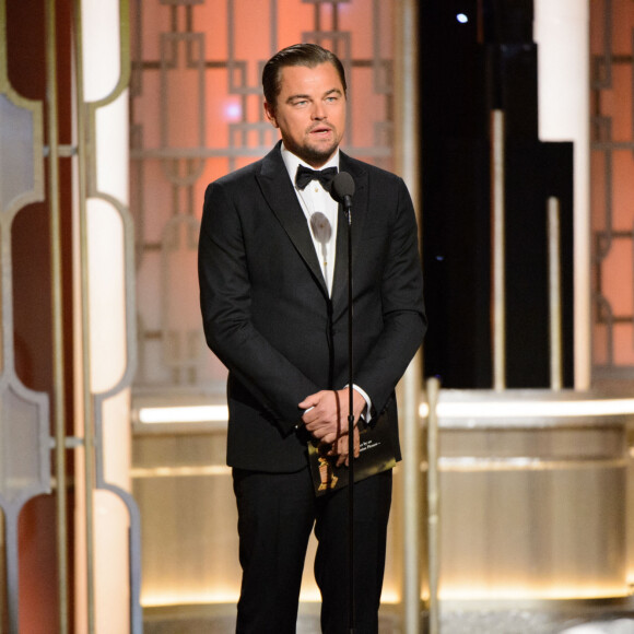 Leonardo DiCaprio lors de la 74ème cérémonie annuelle des Golden Globe Awards à Beverly Hills, Los Angeles, Californie, Etats-Unis, le 8 janvier 2017. © HFPA/Zuma Press/Bestimage