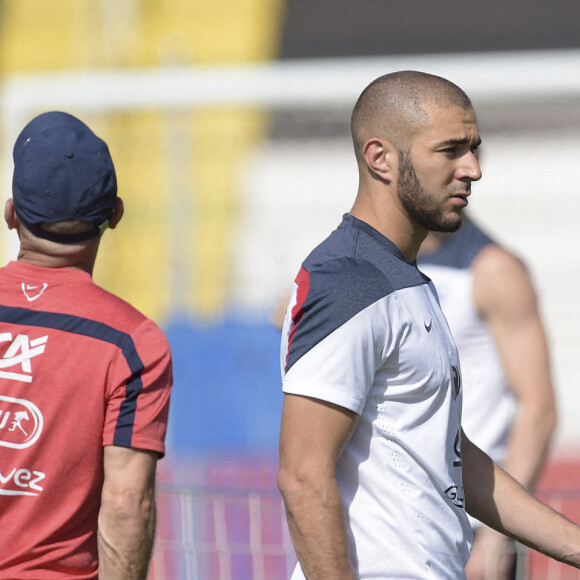 Karim Benzema et Didier Deschamps, en juillet 2014.