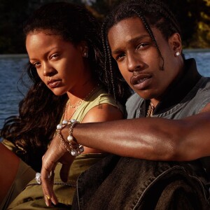 Rihanna et ASAP Rocky dans la campagne de pub Fenty Skin en juillet 2020.