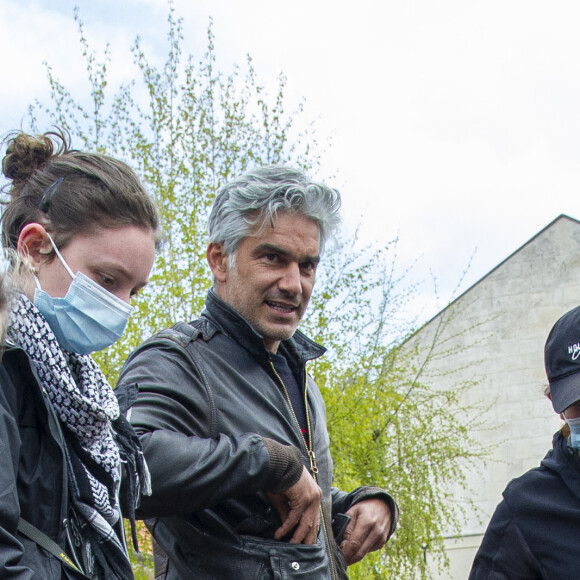 Exclusif - François Vincentelli sur le tournage d'un court-métrage pour la Fondation "Action Enfance" à Soissons - Action Enfance fait son Cinéma, le 18 avril 2021. © Pierre Perusseau / Bestimage