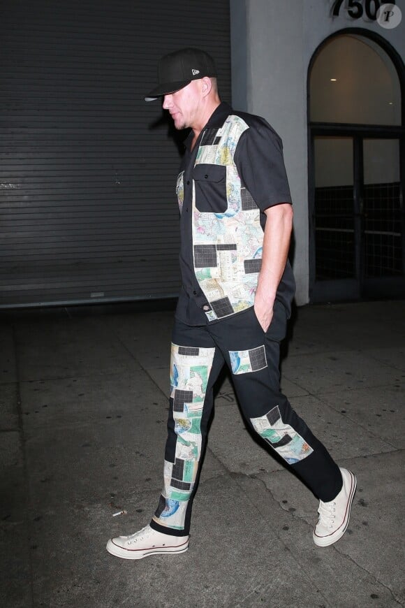 Exclusif - Channing Tatum à la sortie d'un restaurant à Los Angeles le 27 janvier 2020.
