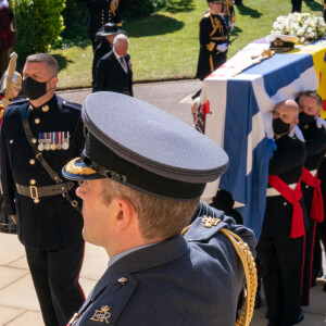 Arrivées aux funérailles du prince Philip, duc d'Edimbourg à la chapelle Saint-Georges du château de Windsor, le 17 avril 2021.