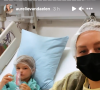 Aurélie Van Daelen à l'hôpital avec son fils Pharell - Instagram