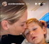 Aurélie Van Daelen à l'hôpital avec son fils Pharell - Instagram