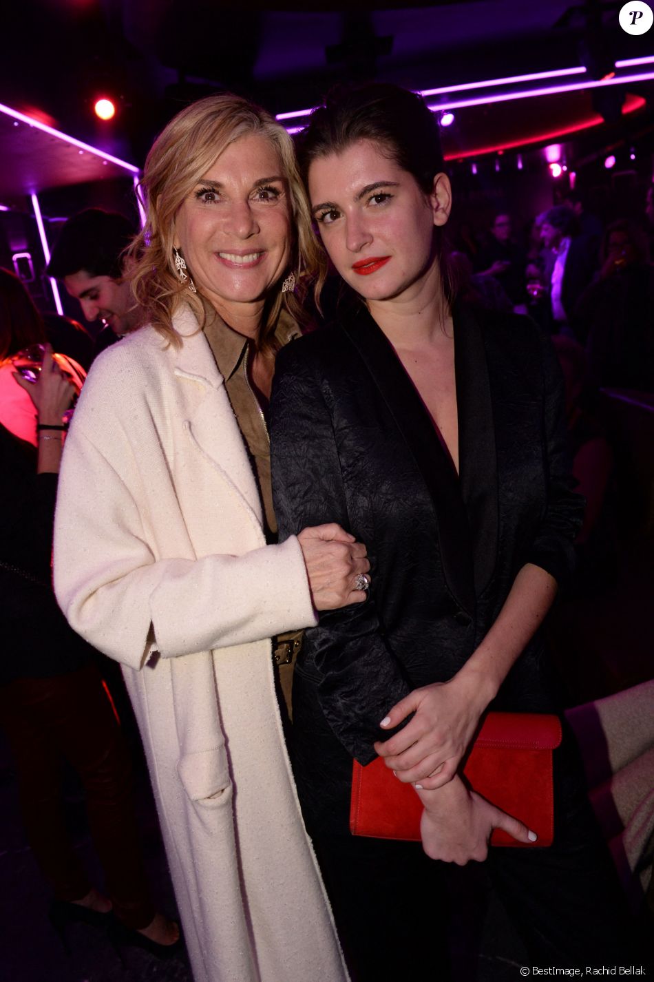 Exclusif - Michèle Laroque et sa fille Oriane Deschamps - After-party du film Brillantissime à la discothèque L'Arc à Paris, France, le 15 janvier 2018. Evènement organisé par Five Eyes Production. © Rachid Bellak/Bestimage