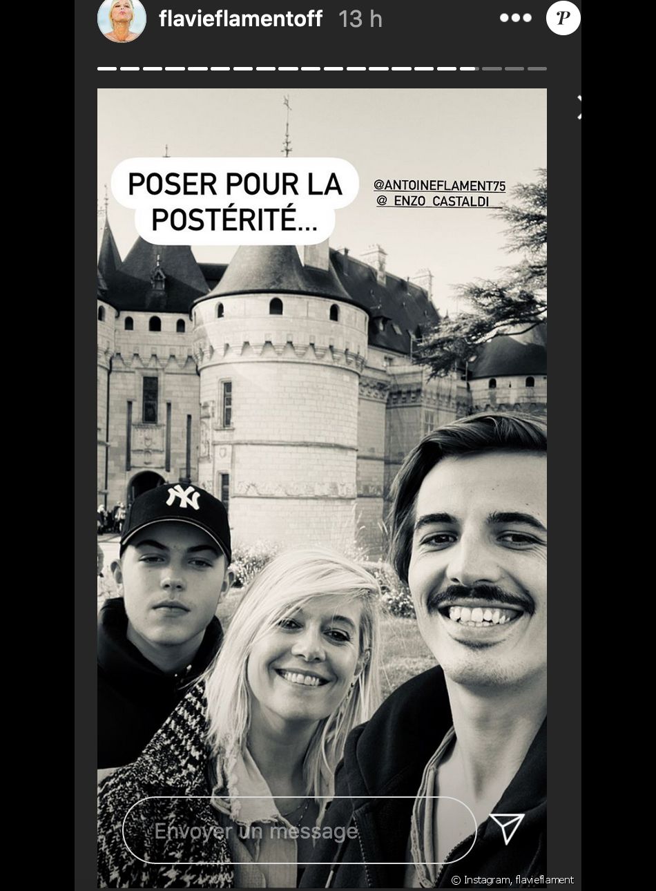 Flavie Flament et ses fils, Antoine et Enzo. Le 11 octobre 2020