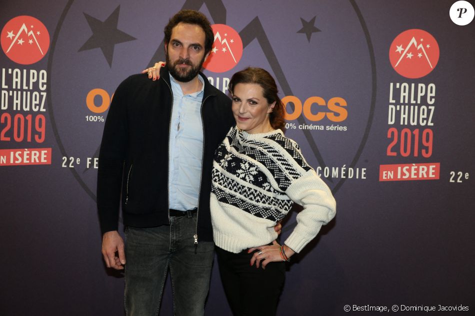 David Mora, Anne-Elisabeth Blateau - Photocall de la soirée d'ouverture du 22ème Festival International du Film de Comédie de l'Alpe d'Huez, le 15 janvier 2019. © Dominique Jacovides/Bestimage