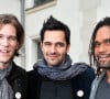 Amaury Vassili, Yoann Freget et Christian Karembeu lancent la 25e Opération Pièces Jaunes à l'Hopital Necker à Paris. Le 8 janvier 2014.