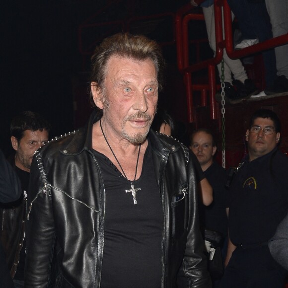 Johnny Hallyday au concert de Patrick Bruel a Bercy le 22 juin 2013.