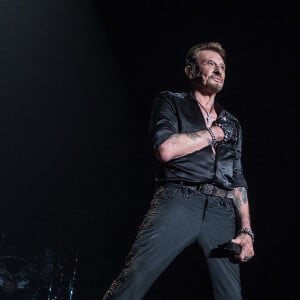 Exclusif - Johnny Hallyday en concert au POPB de Bercy a Paris - Jour 3 de la tournee "Born Rocker Tour". Le 16 juin 2013  