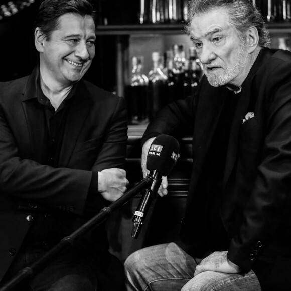 Exclusif - "À crédit et en stéréo" (répétitions) une soirée avec Laurent Gerra et Eddy Mitchell et l'humoriste Chicandier pour un spectacle unique de chansons et d'humour, spécialement créé pour être diffusé sur Internet le 27 mai 2021. © ANDRED / Bestimage