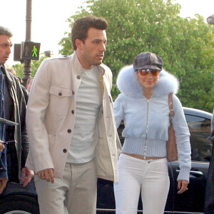 Jennifer Lopez et Ben Affleck à Paris en avril 2003.